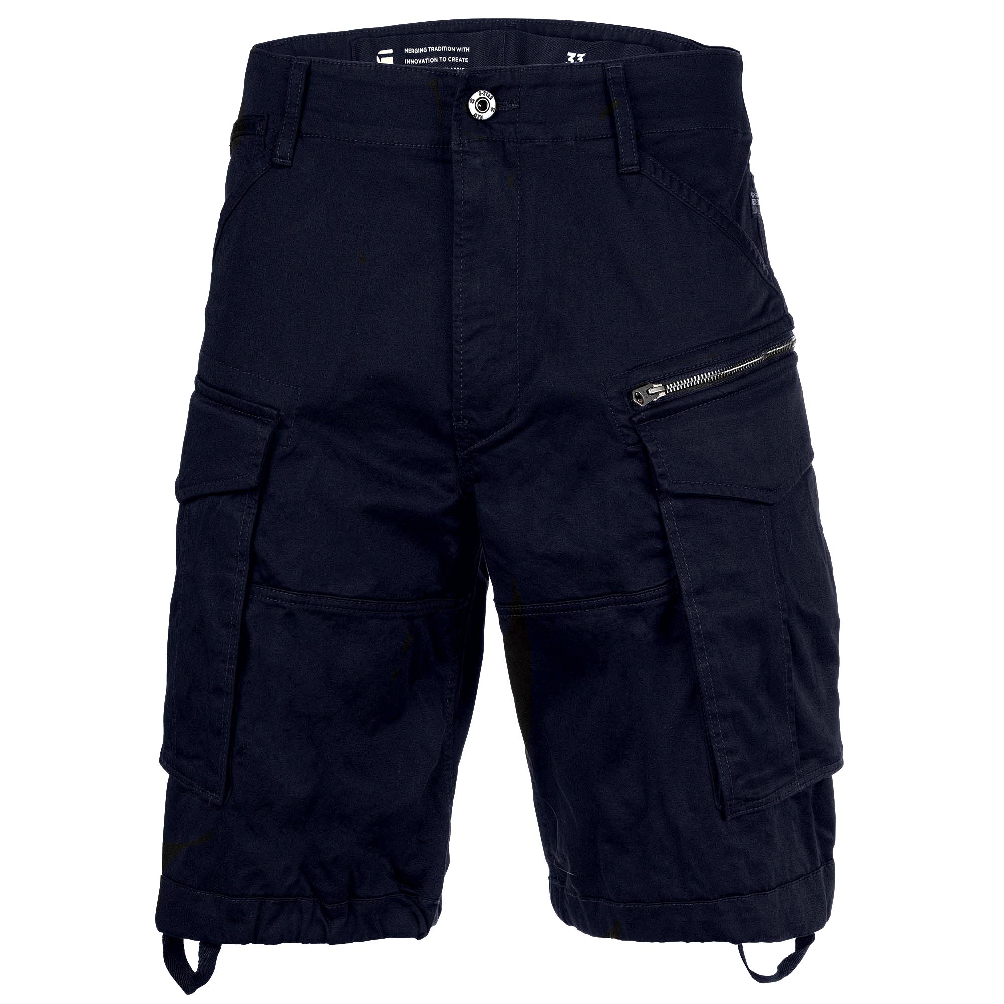 G-STAR men's cargo shorts - Rovic Zip Relaxed 1/2 , short, premium mico stretch, single-coloured