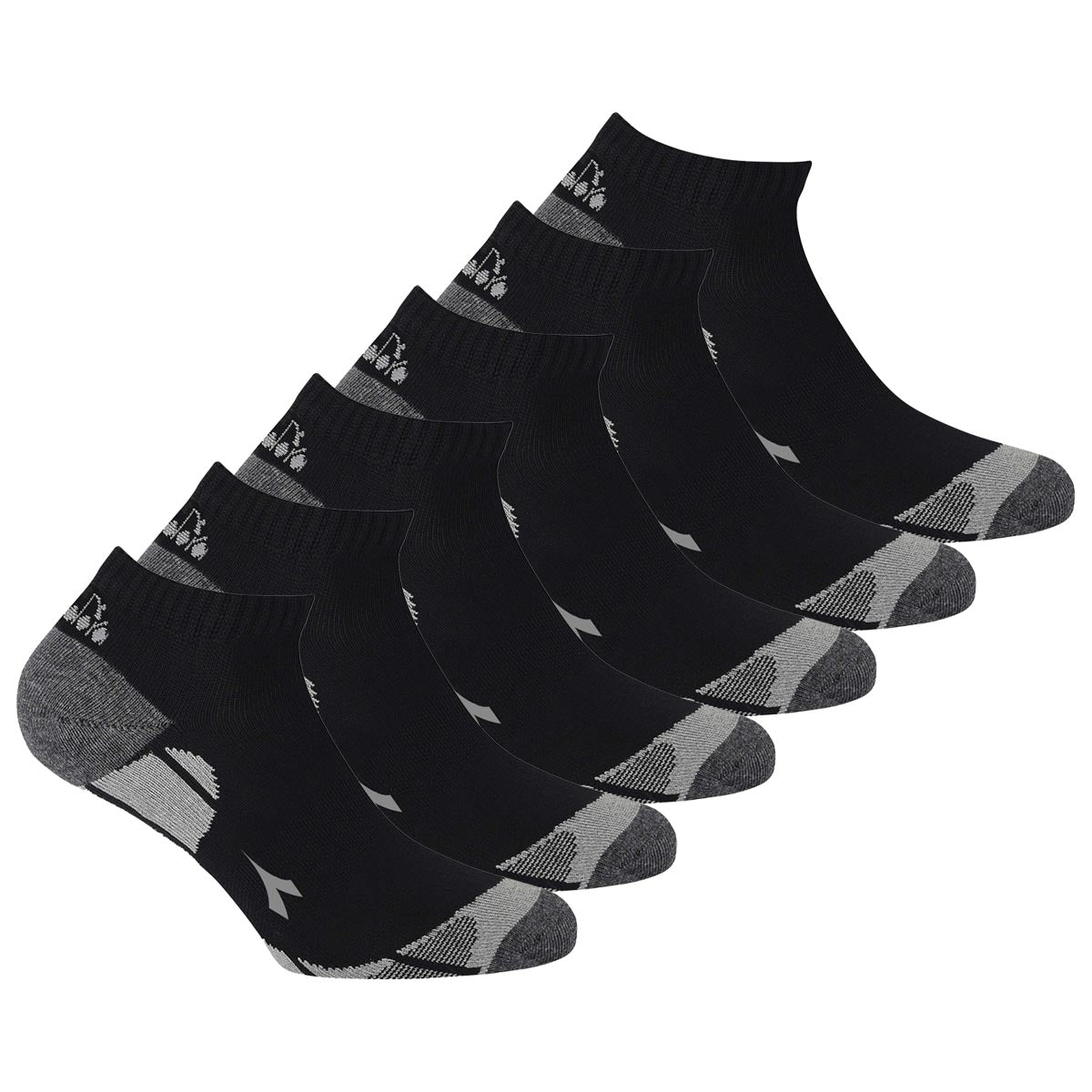 Diadora Unisex Sneaker Sports Socks, 6 Pack - Socks, Multi Pack, Logo, Pattern