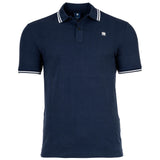 G-STAR men's polo shirt - Dunda Slim Stripe Polo, button placket, organic cotton