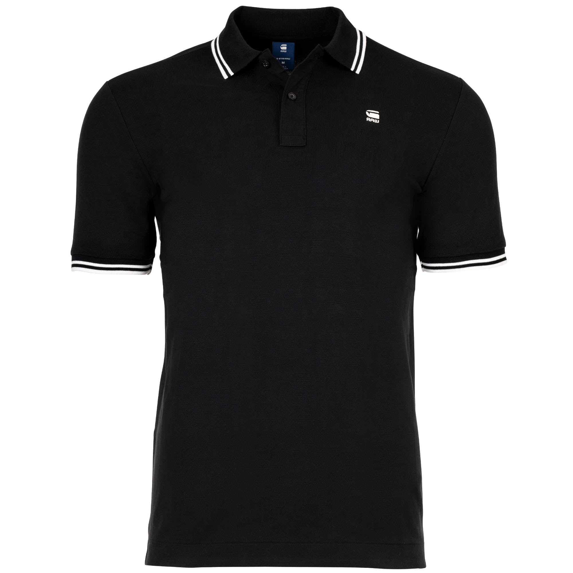 G-STAR men's polo shirt - Dunda Slim Stripe Polo, button placket, organic cotton