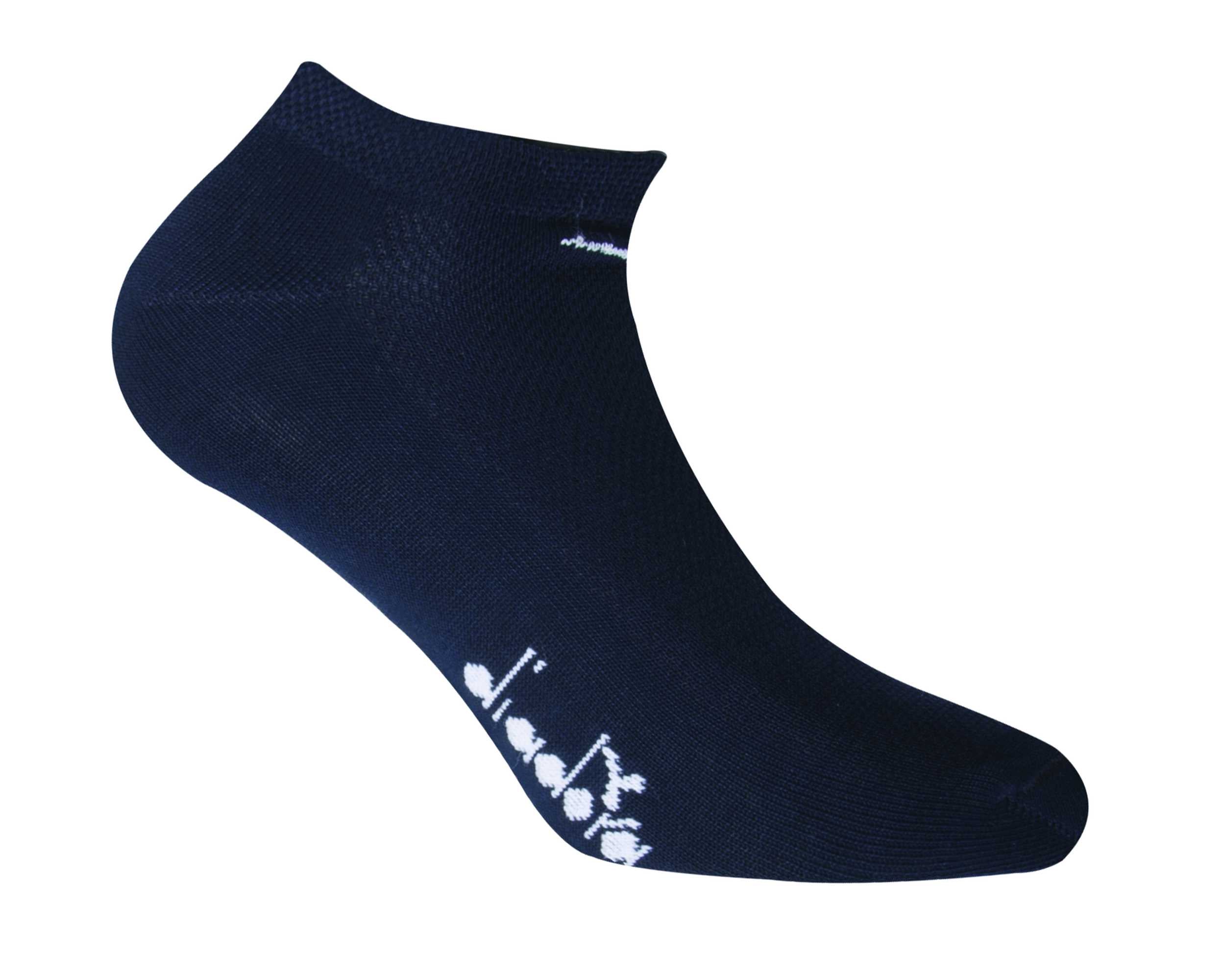 Diadora Unisex Sneaker Socken, 6er Pack - Socken, Mercerisierte Baumwolle, Logo, einfarbig