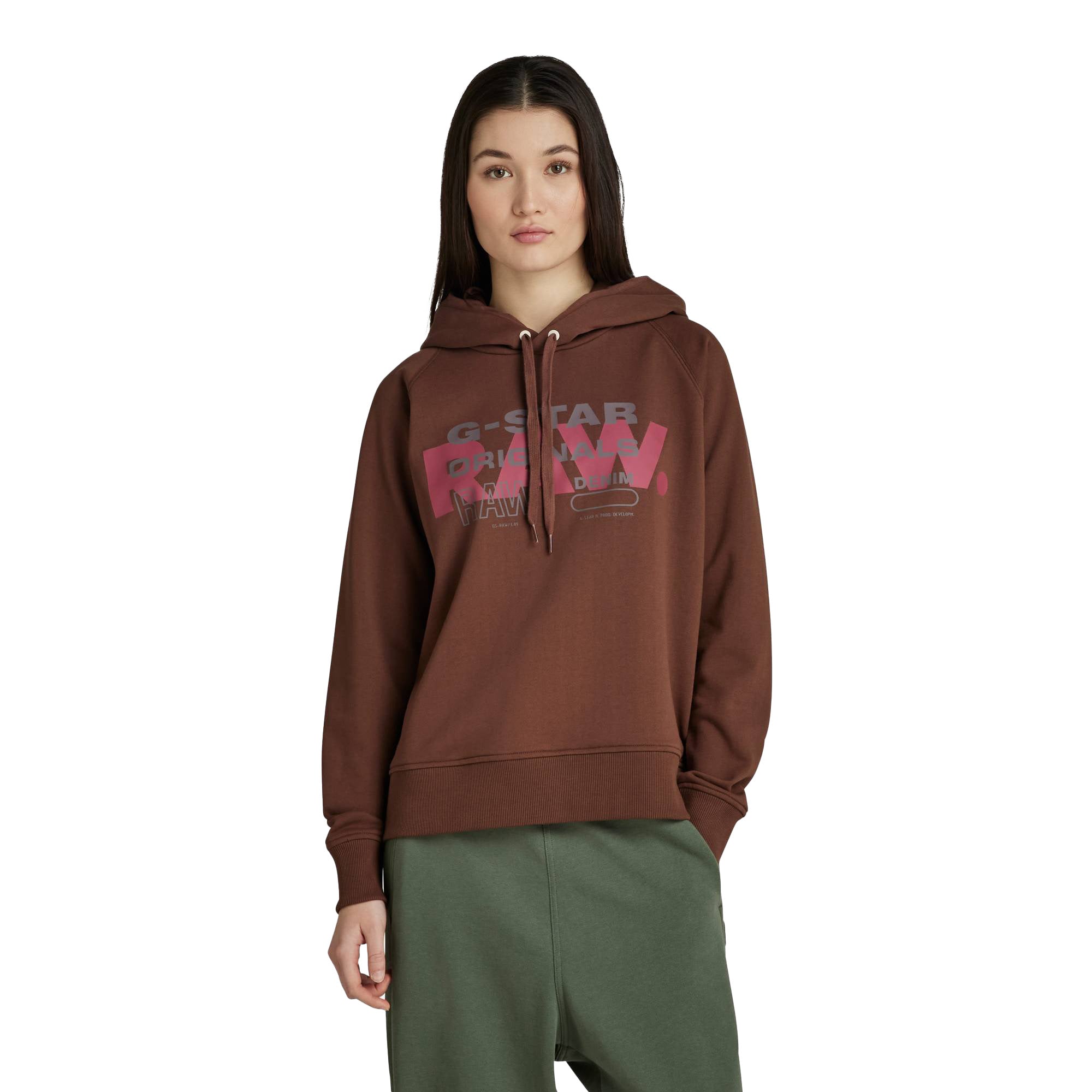 G-STAR Damen Hoodie - Raglan RAW Originals, Kapuze, Pullover
