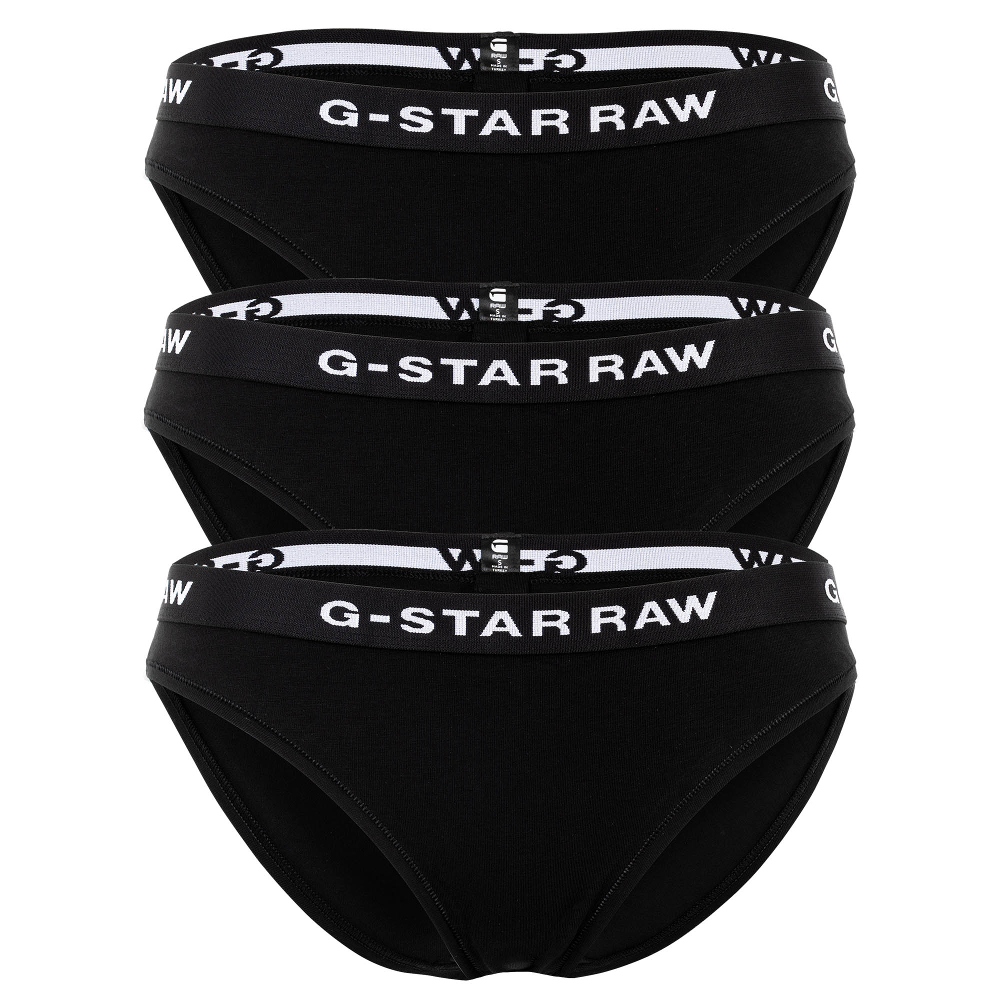 G-STAR Damen Slips, 3er Pack - Briefs, Cotton Stretch, einfarbig