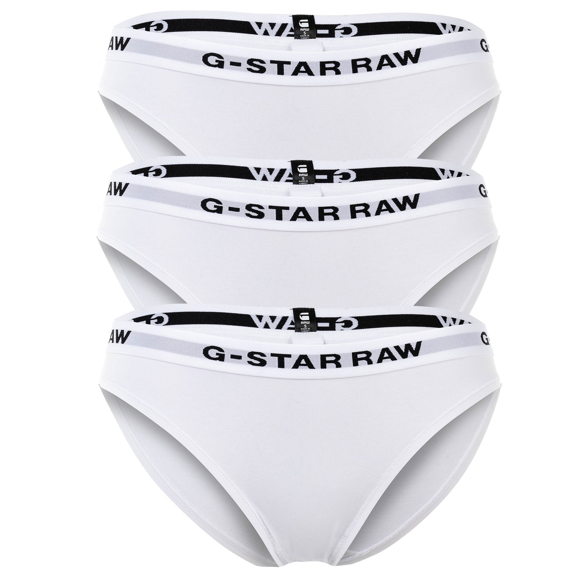 G-STAR Damen Slips, 3er Pack - Briefs, Cotton Stretch, einfarbig