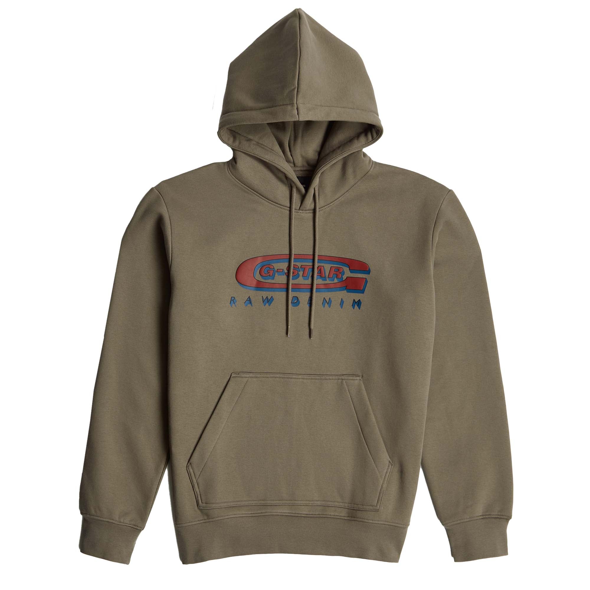 G-STAR men's hoodie - Old Skool logo, pullover, hood, organic cotton
