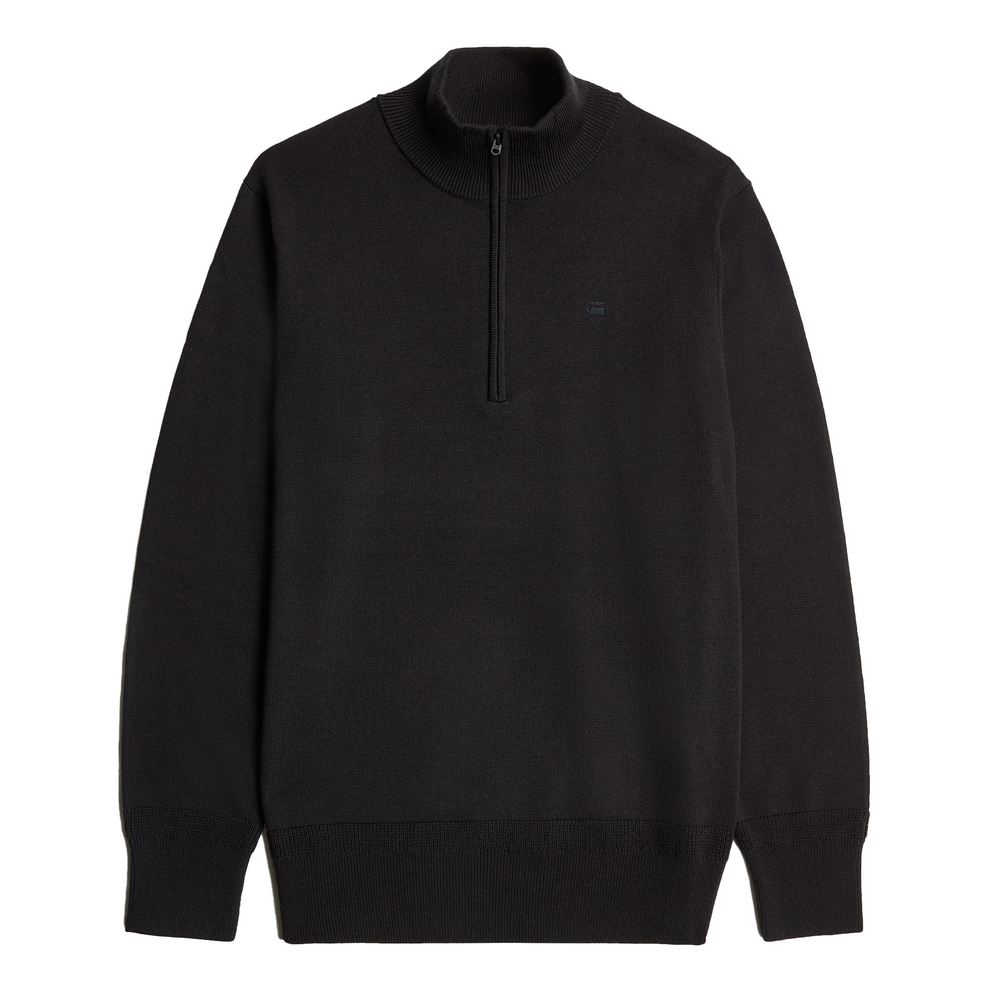 G-STAR Herren Strickpullover mit Henley-Kragen - Premium Core Half Zip Knit, einfarbig