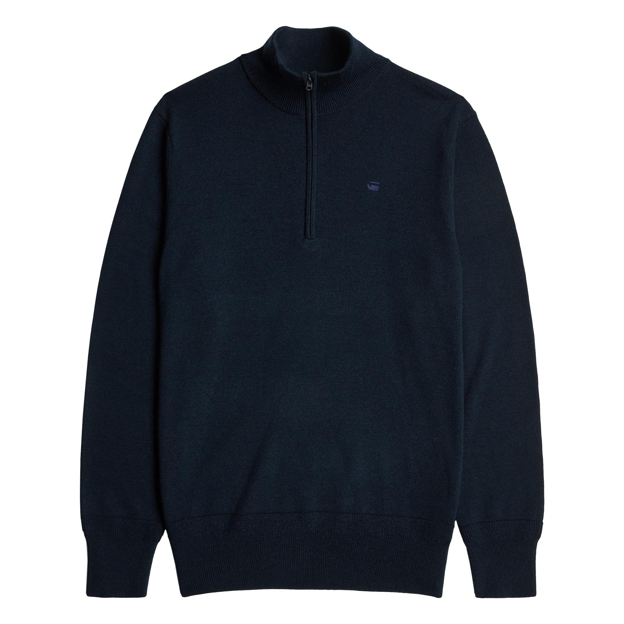 G-STAR Herren Strickpullover mit Henley-Kragen - Premium Core Half Zip Knit, einfarbig