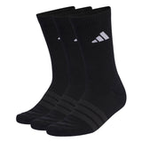 adidas Unisex Socks, 3-pack - Cushioned Sportswear Crew Socks, Logo, Stripe, Cushioned