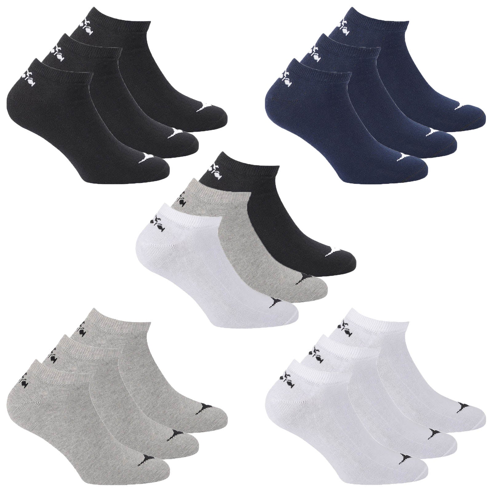 Diadora Unisex Sneakersocken - Vorteilspack, Logo