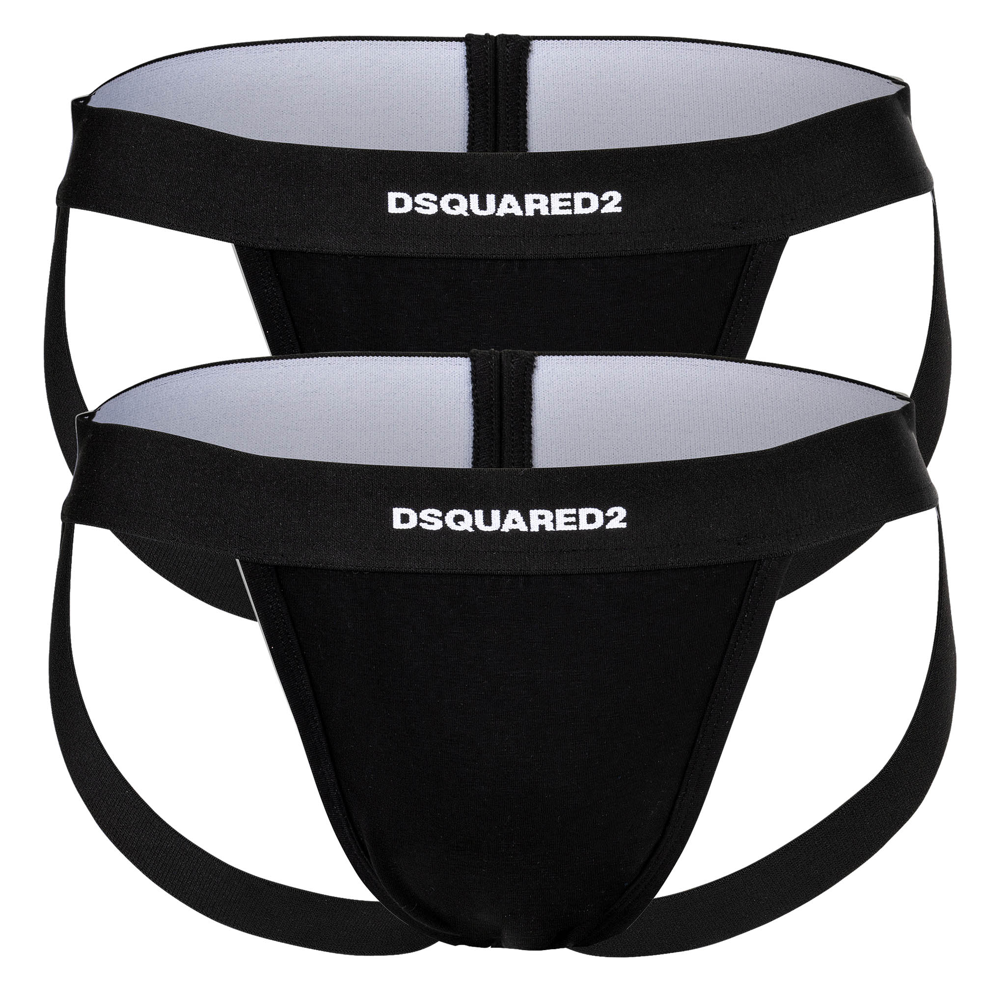 DSQUARED2 Herren Jockstrap, 2er Pack - Twin Pack Jockstrap, Cotton Stretch, Logobund