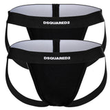DSQUARED2 Herren Jockstrap, 2er Pack - Twin Pack Jockstrap, Cotton Stretch, Logobund