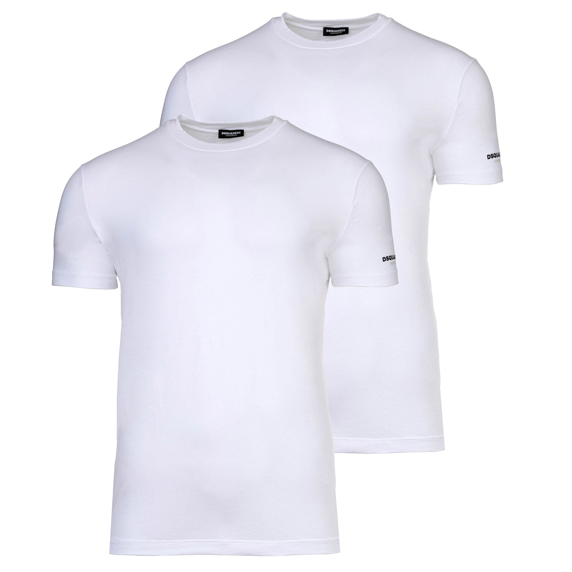 DSQUARED2 Herren T-Shirts, 2er Pack - Twin Pack T-Shirt, Rundhals-Ausschnitt, Cotton Stretch