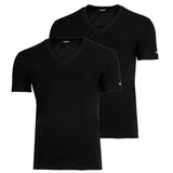 DSQUARED2 Herren T-Shirts, 2er Pack, V-Neck - TWIN-PACK V-NECK T-SHIRT, Cotton Stretch