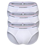 DSQUARED2 Herren Slips, 3er Pack - 3-Pack Brief, Cotton Stretch, Logobund