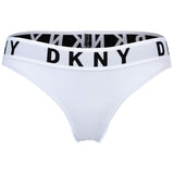DKNY Damen Slip - Brief, Cotton Modal Stretch, Logobund, einfarbig