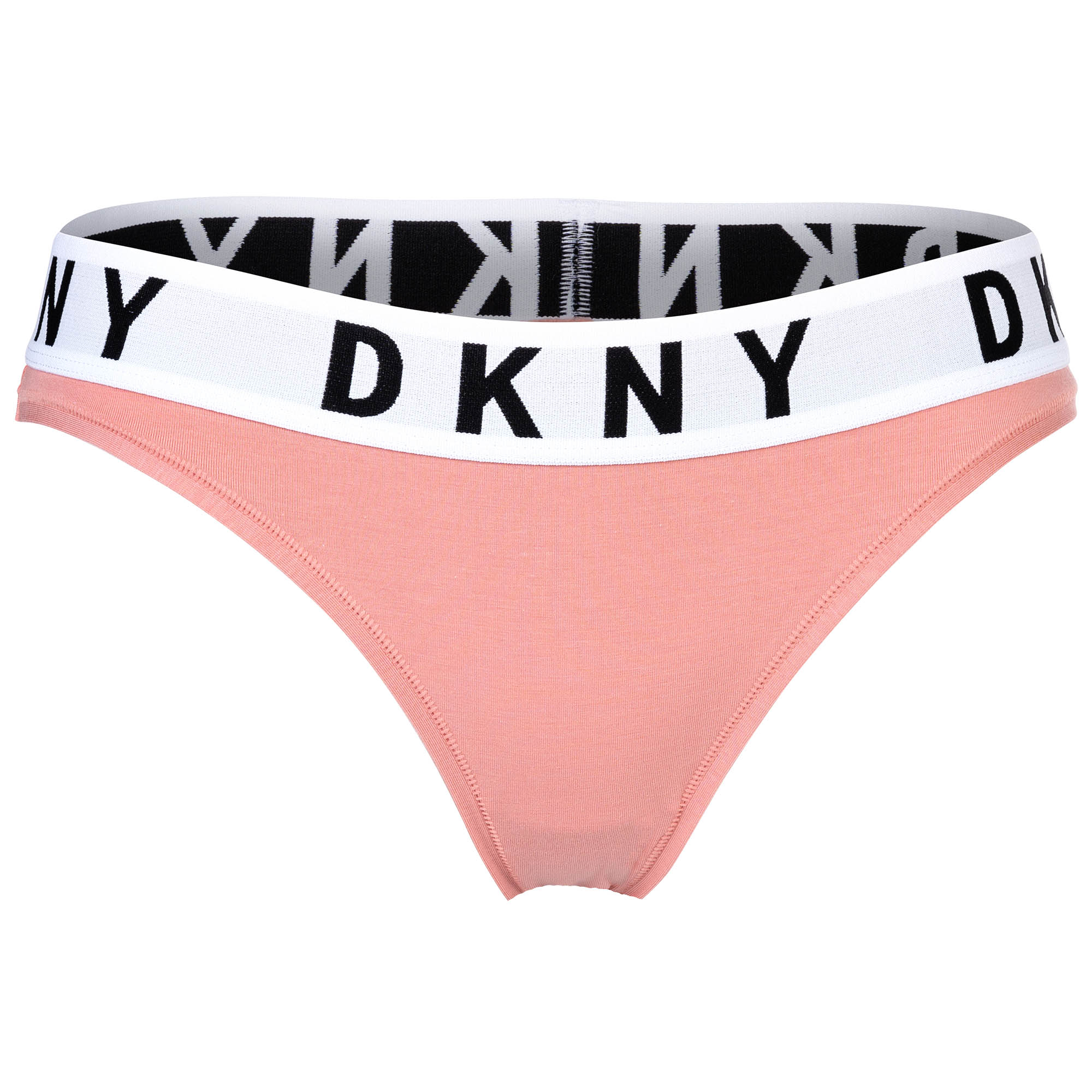 DKNY Damen Slip - Brief, Cotton Modal Stretch, Logobund, einfarbig