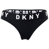 DKNY Damen Slip - Brief, Cotton Modal Stretch, Logobund, einfarbig