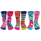 United Oddsocks Kids Socks, 6 Individual Socks - Gift Box, Motif Socks