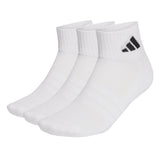 adidas Unisex Quarter Socken, 3er Pack - Cushioned Sportswear Ankle Socks, Logo, gepolstert, einfarbig