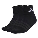 adidas Unisex Quarter Socken, 3er Pack - Cushioned Sportswear Ankle Socks, Logo, gepolstert, einfarbig