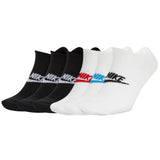 NIKE Unisex 6er Pack Sneaker Sportsocken - Everyday Essential, Logo, einfarbig