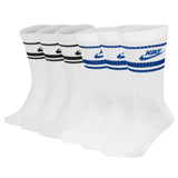 NIKE Unisex 6er Pack Sportsocken - Everyday Essential Stripe, einfarbig