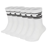 NIKE Unisex 6er Pack Sportsocken - Everyday Essential Stripe, einfarbig