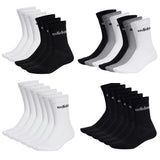 adidas unisex socks, 6-pack - Linear Crew Cushioned, logo, padded, solid color