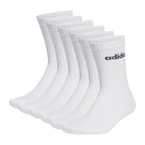 adidas Unisex Socken, 6er Pack - Linear Crew Cushioned, Logo, gepolstert, einfarbig