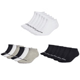 adidas Unisex Sneaker Socks, 3-Pack - Thin Linear Low-Cut, Rhin Socks, Logo, Solid Color