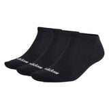 adidas Unisex Sneaker Socks, 3-Pack - Thin Linear Low-Cut, Rhin Socks, Logo, Solid Color