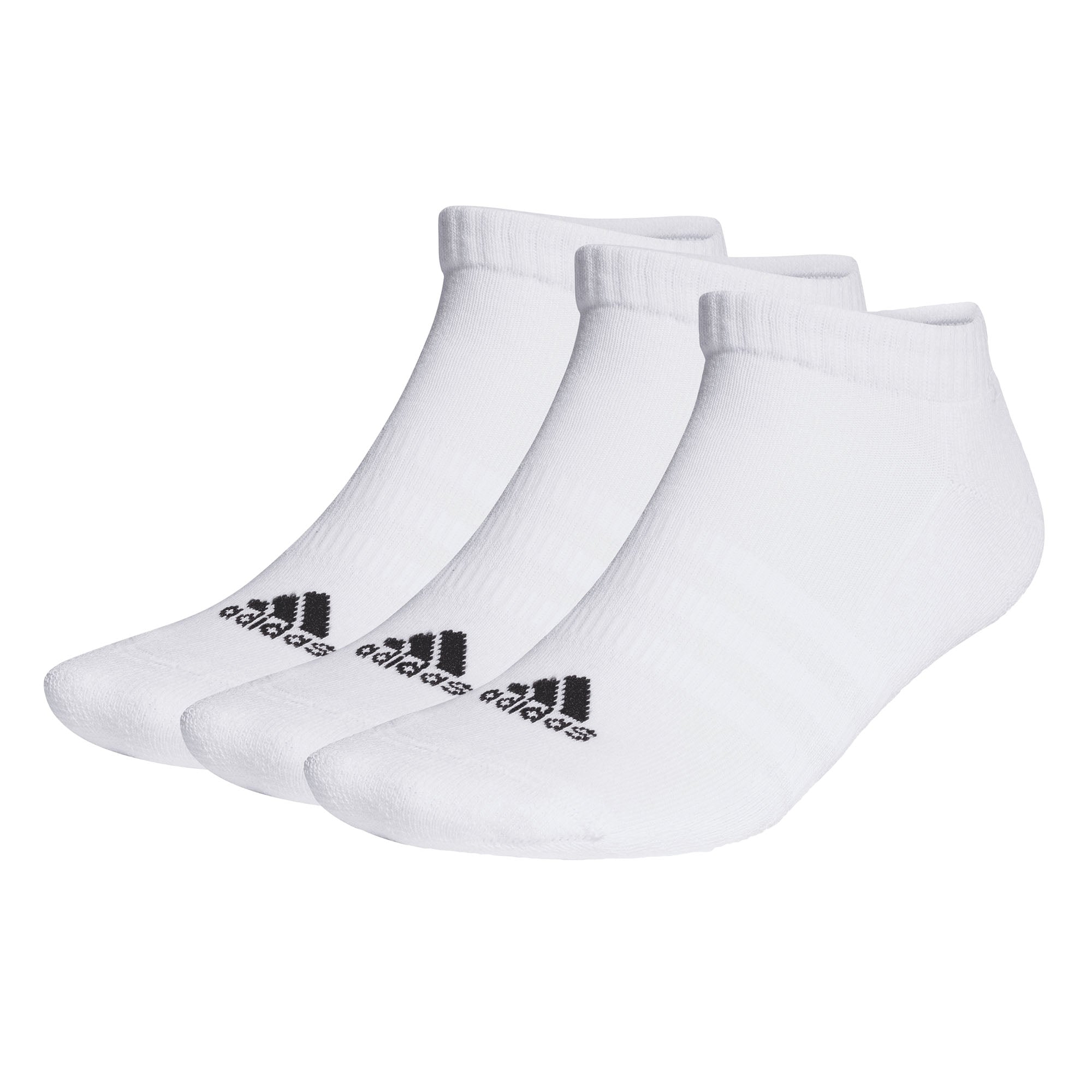 adidas Unisex Sneakersocken, 3er Pack - Cushioned Low-Cut, Logo, gepolstert, einfarbig