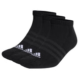 adidas Unisex Sneaker Socks, 3-pack - Cushioned Low-Cut, Logo, Padded, Solid Color