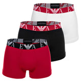 EMPORIO ARMANI men's trunks, 3-pack - BOLD MONOGRAM, shorts, stretch cotton