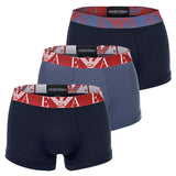 EMPORIO ARMANI Herren Trunks, 3er Pack - BOLD MONOGRAM, Shorts, Stretch Cotton