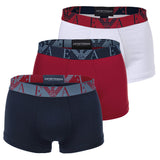 EMPORIO ARMANI Herren Trunks, 3er Pack - BOLD MONOGRAM, Shorts, Stretch Cotton