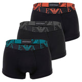EMPORIO ARMANI Herren Trunks, 3er Pack - BOLD MONOGRAM, Shorts, Stretch Cotton