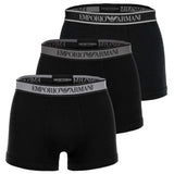 EMPORIO ARMANI Herren Trunks, 3er Pack - CORE LOGOBAND, Shorts, Stretch Cotton