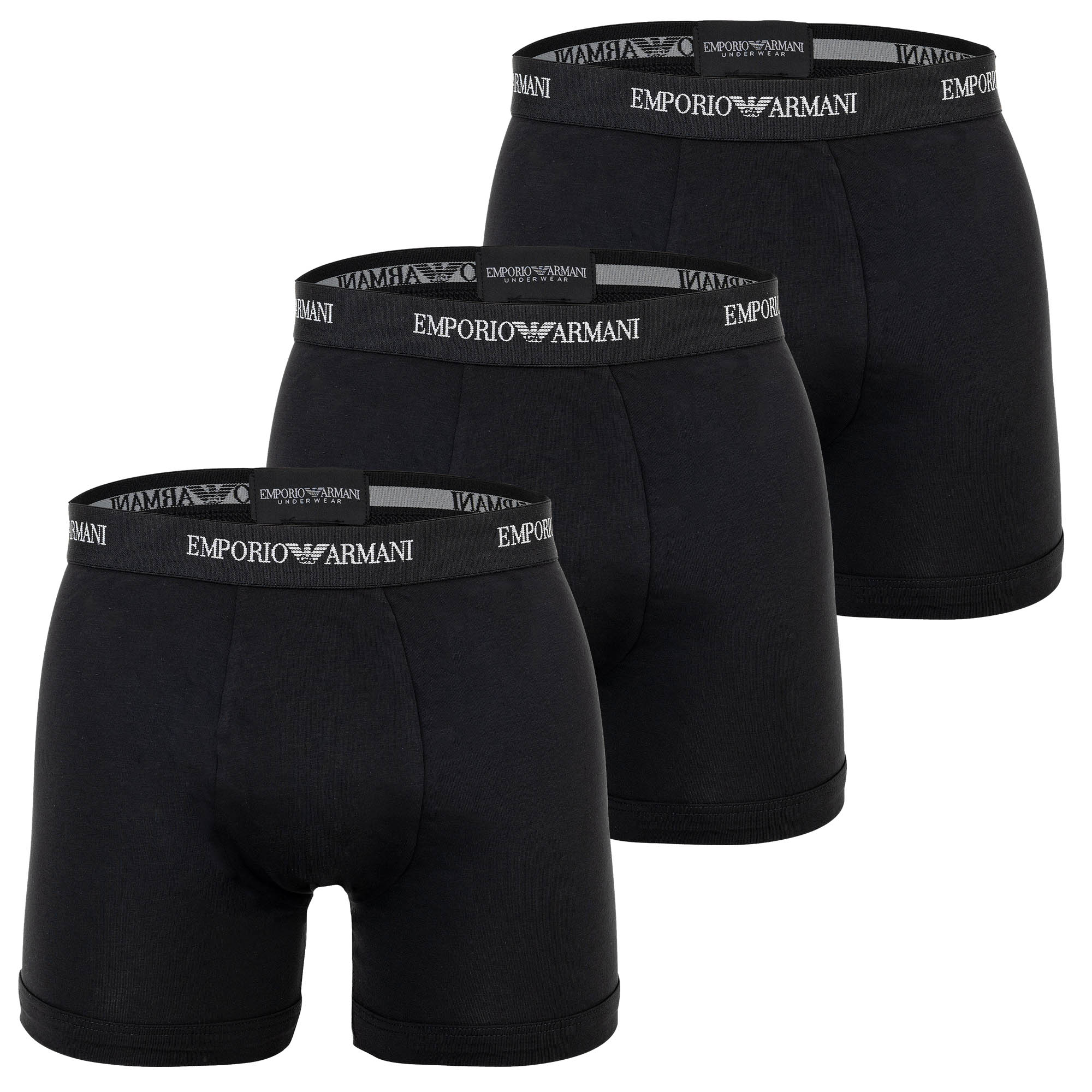 EMPORIO ARMANI Herren Boxershorts, 3er Pack - CORE LOGOBAND, Boxer, Stretch Cotton