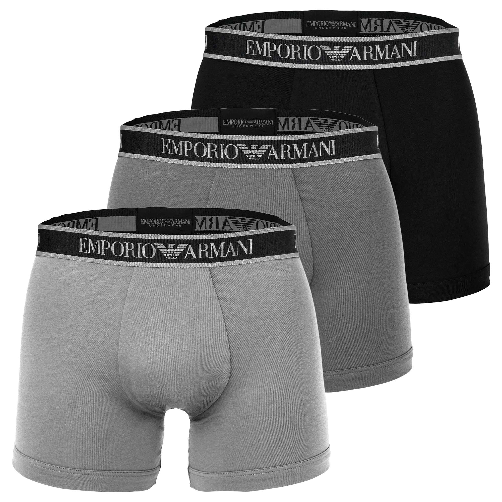 EMPORIO ARMANI Herren Boxershorts, 3er Pack - CORE LOGOBAND, Boxer, Stretch Cotton