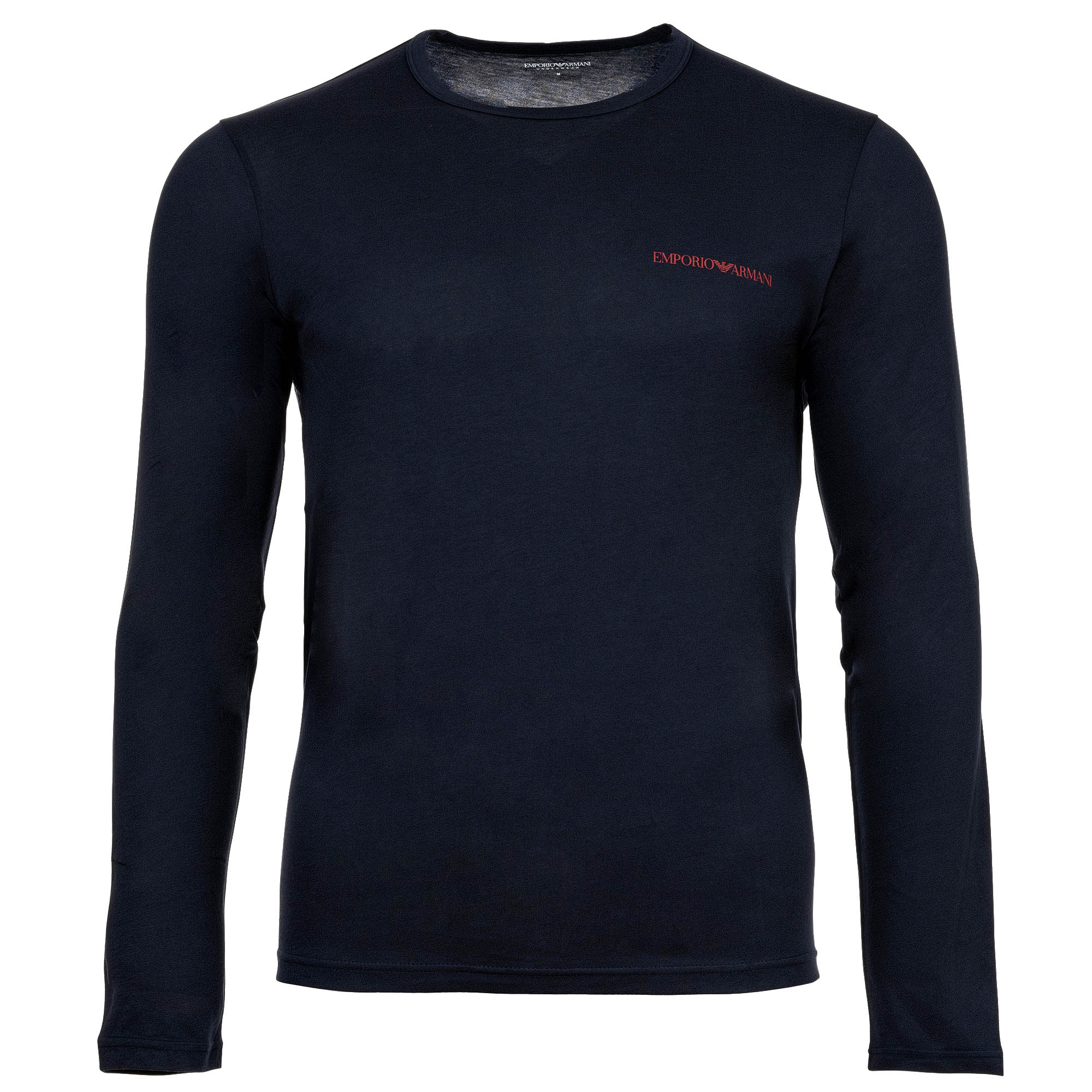 EMPORIO ARMANI Herren Langarmshirt - PURE COTTON, Longsleeve, Rundhals, Logo