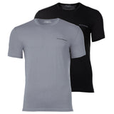 EMPORIO ARMANI Herren T-Shirt, 2er Pack - CORE LOGOBAND, Rundhals, Regular Fit, Stretch Cotton