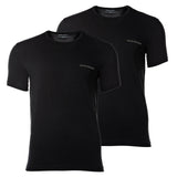 EMPORIO ARMANI Herren T-Shirt, 2er Pack - CORE LOGOBAND, Rundhals, Regular Fit, Stretch Cotton