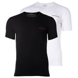 EMPORIO ARMANI Herren T-Shirt, 2er Pack - PURE COTTON, Rundhals, Regular Fit, Logo