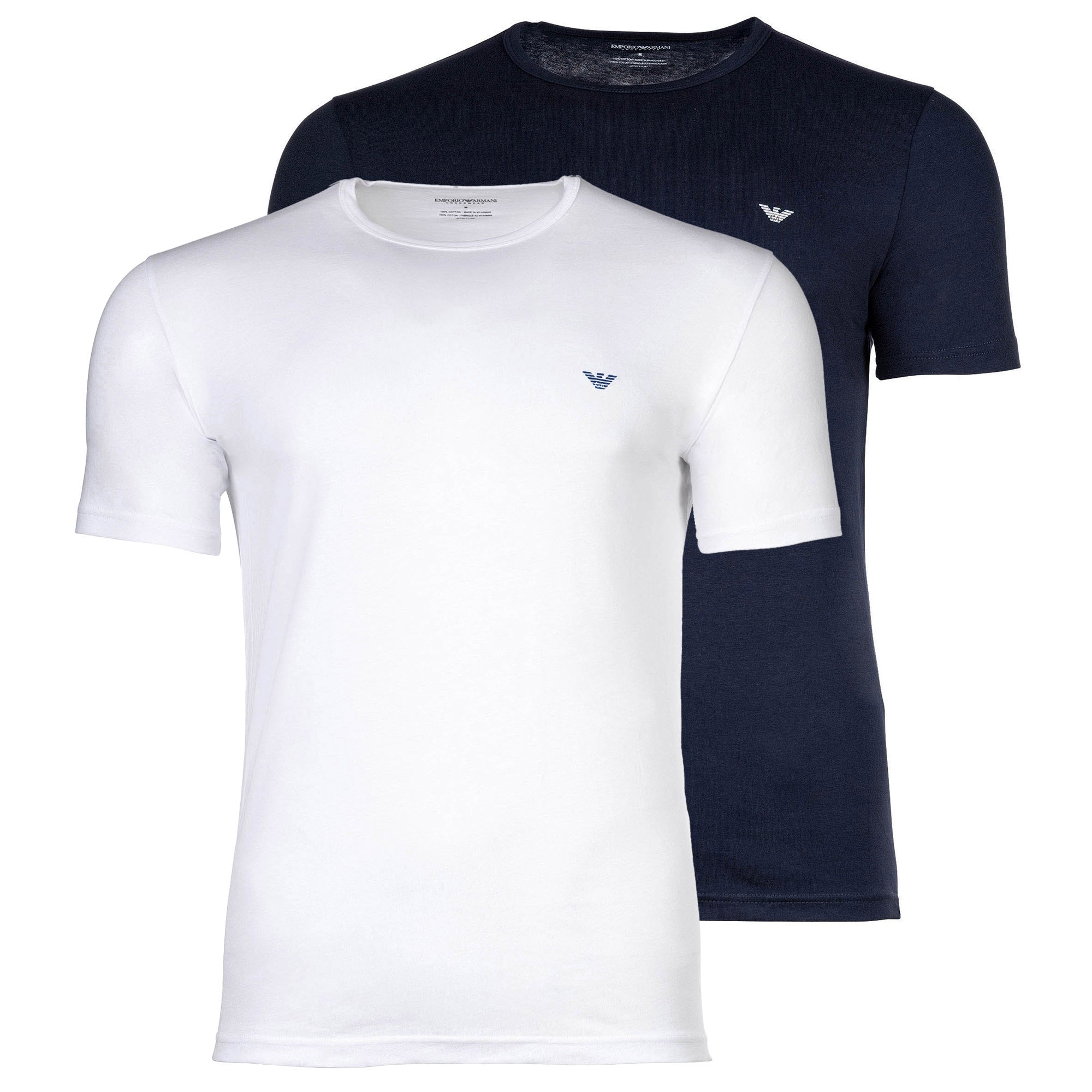 EMPORIO ARMANI Herren T-Shirt, 2er Pack - ENDURANCE, Rundhals, Regular Fit, Stretch Cotton
