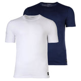 EMPORIO ARMANI Herren T-Shirt, 2er Pack - ESSENTIAL LOGOLABEL, Rundhals, Stretch Cotton