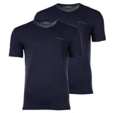 EMPORIO ARMANI Herren T-Shirt, 2er Pack - CORE LOGOBAND, V-Neck, Regular Fit, Stretch Cotton