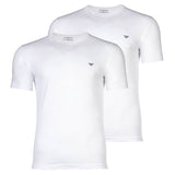 EMPORIO ARMANI Men's T-shirt, 2-pack - CORE LOGOBAND, V-neck, regular fit, stretch cotton