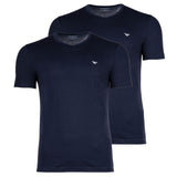 EMPORIO ARMANI Herren T-Shirts, 2er Pack - CORE LOGOBAND, V-Neck, Regular Fit, Stretch Cotton
