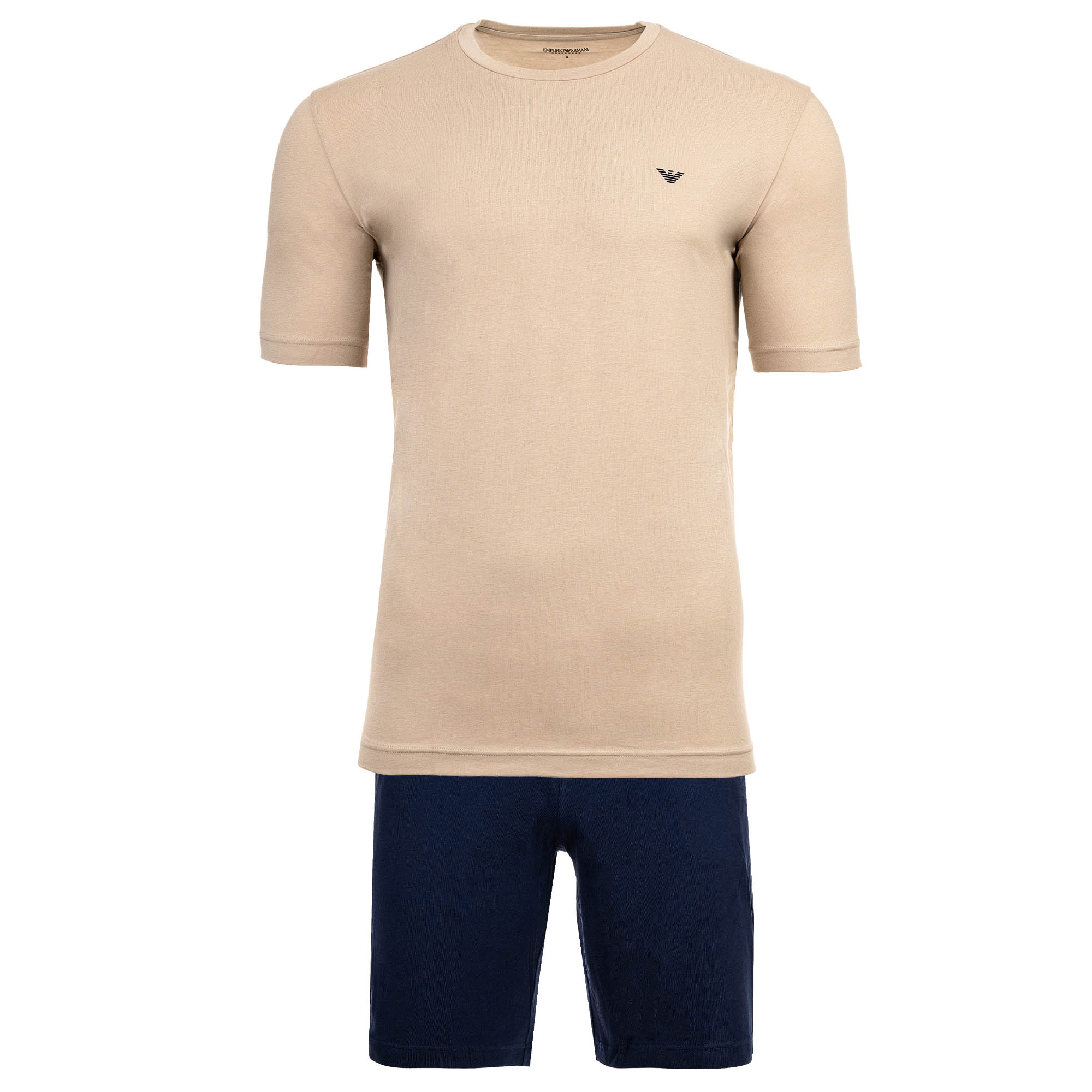 EMPORIO ARMANI Herren Schlafanzug, kurz - ENDURANCE, Short Pyjama Set, Stretch Cotton
